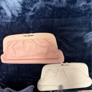 Bundle of 2 genuine leather made in Italy clutch purses